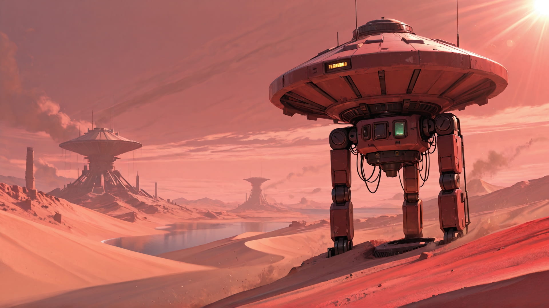 Red Afternoon Sea Desert smartphone wallpaper free download, vertical 16:9 format, Red, Afternoon, Sea, Summer