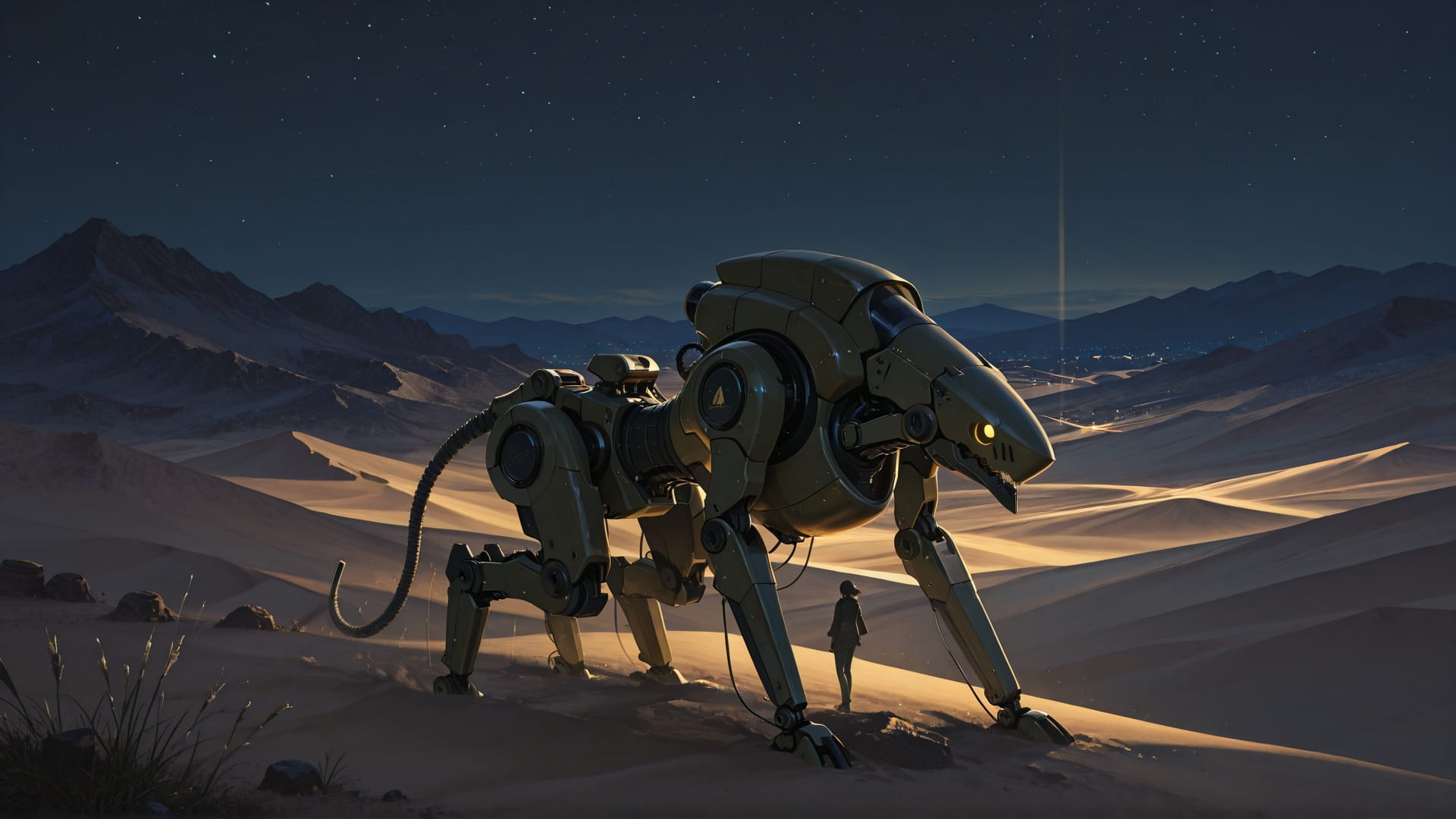 Yellow Night Mountain Desert smartphone wallpaper free download, vertical 16:9 format, Yellow, Night, Mountain, Spring