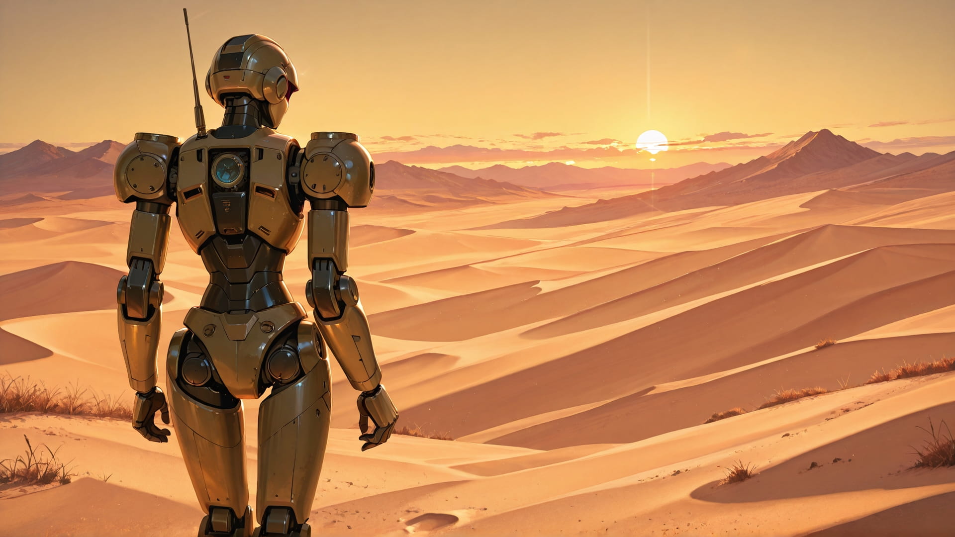 Yellow Sunset Mountain Desert smartphone wallpaper free download, vertical 16:9 format, Yellow, Sunset, Mountain, Autumn