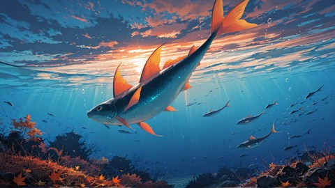 Blue Sunset Sea Disaster smartphone wallpaper free download, vertical 9:16 format, Blue, Sunset, Sea, Autumn