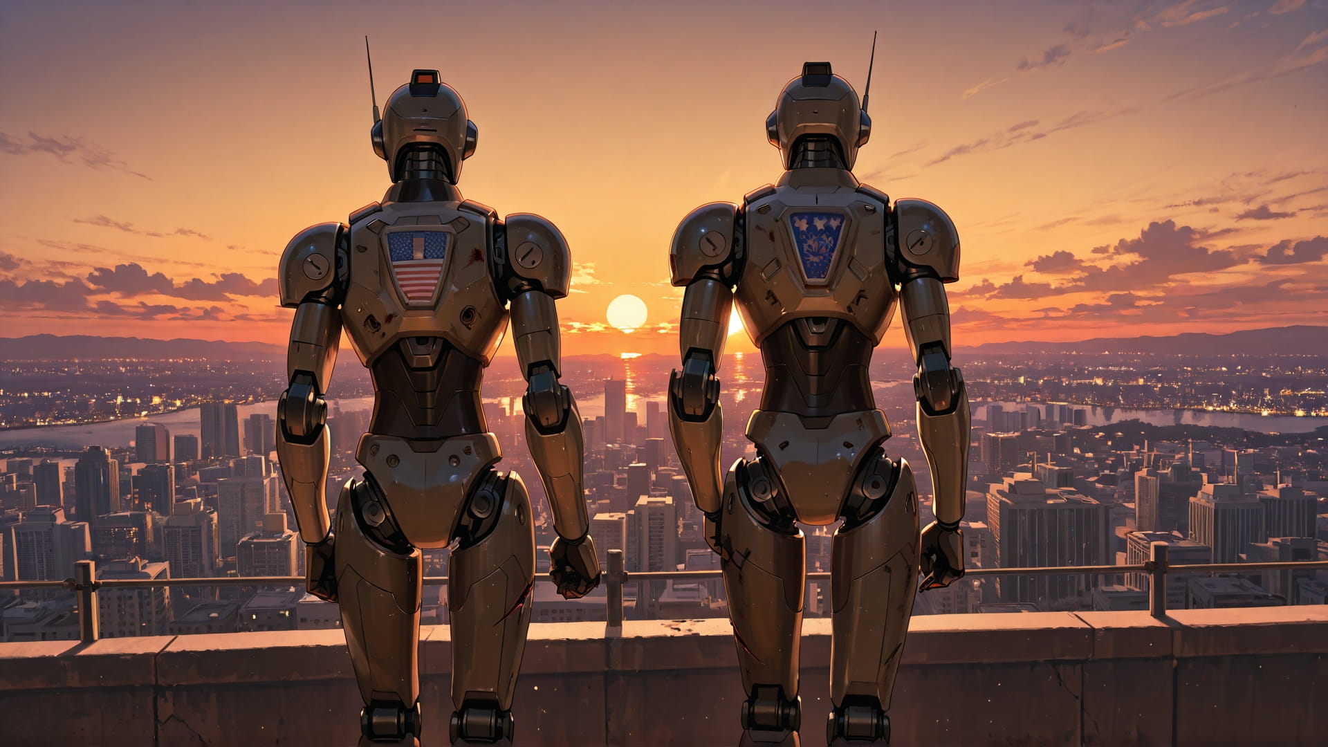 Brown Sunset City DramaClub smartphone wallpaper free download, vertical 16:9 format, Brown, Sunset, City, Summer