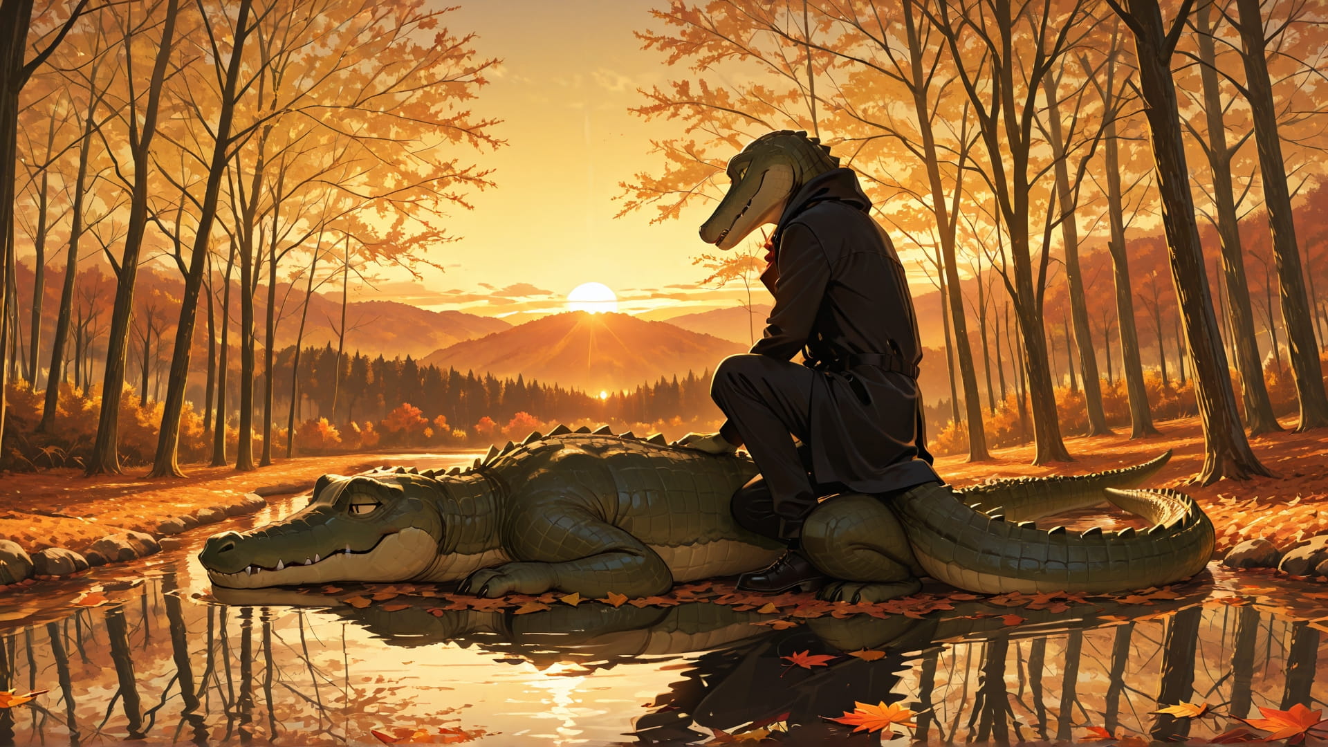 Yellow Sunset Nature DramaClub smartphone wallpaper free download, vertical 16:9 format, Yellow, Sunset, Nature, Autumn