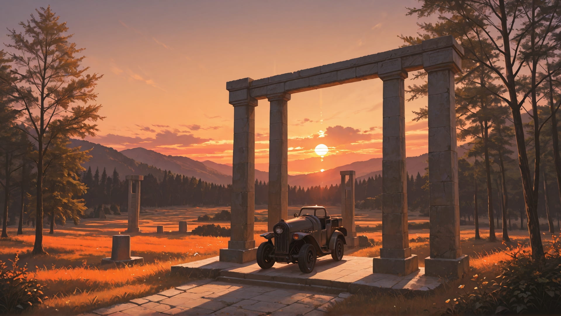 Orange Sunset Nature England smartphone wallpaper free download, vertical 16:9 format, Orange, Sunset, Nature, Spring