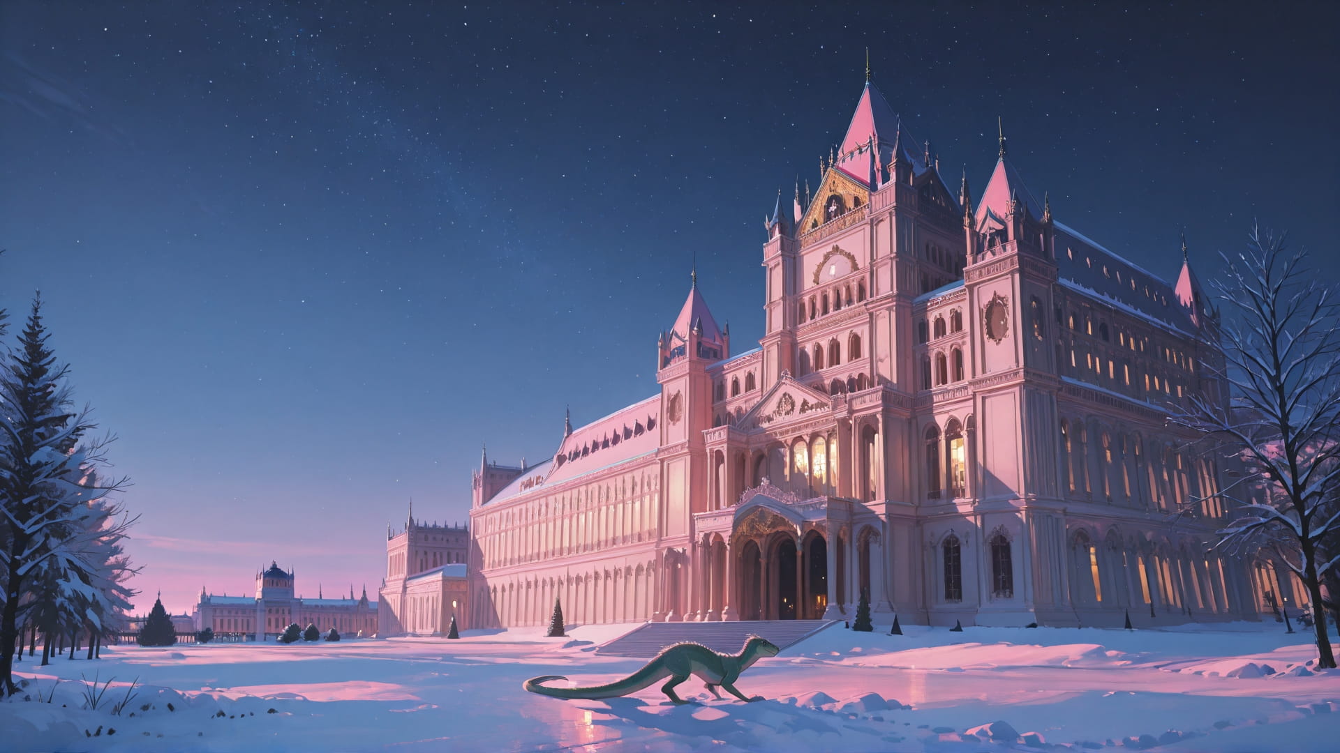 Pink Night Sky England smartphone wallpaper free download, vertical 16:9 format, Pink, Night, Sky, Winter