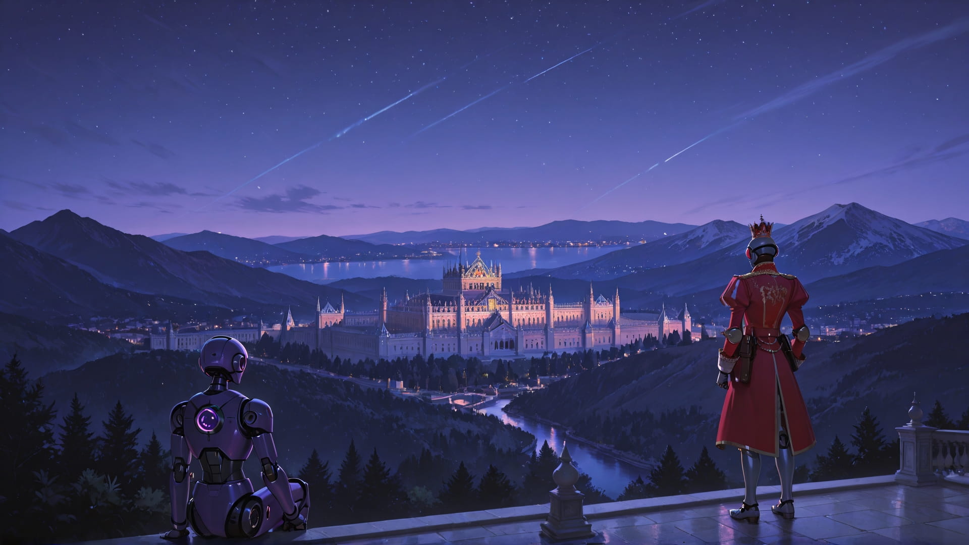 Purple Night Mountain England smartphone wallpaper free download, vertical 16:9 format, Purple, Night, Mountain, Summer