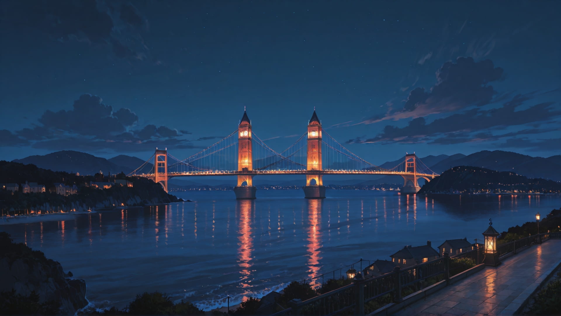 Red Night Sea England smartphone wallpaper free download, vertical 16:9 format, Red, Night, Sea, Summer 001