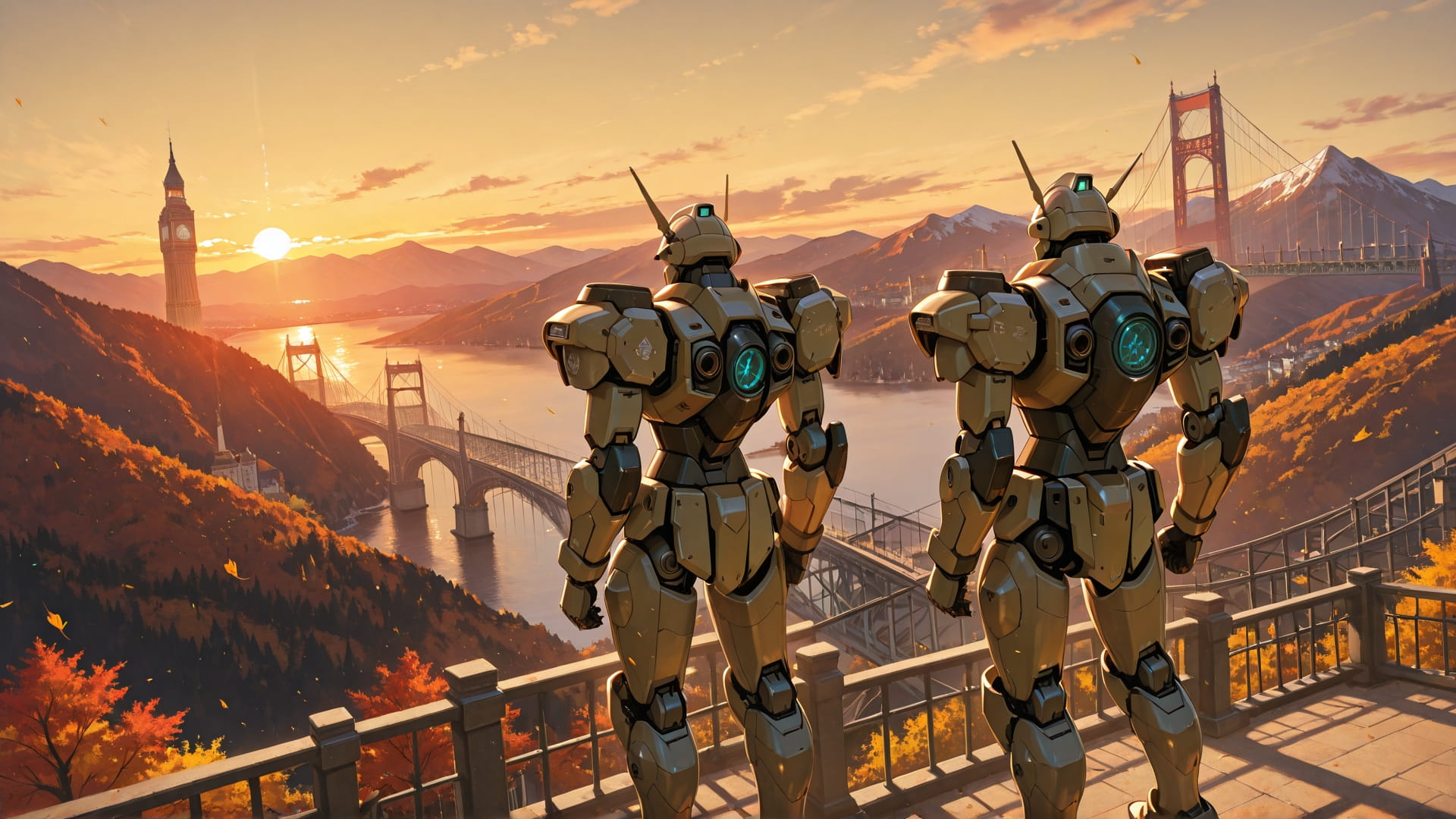 Yellow Sunset Mountain England smartphone wallpaper free download, vertical 16:9 format, Yellow, Sunset, Mountain, Autumn