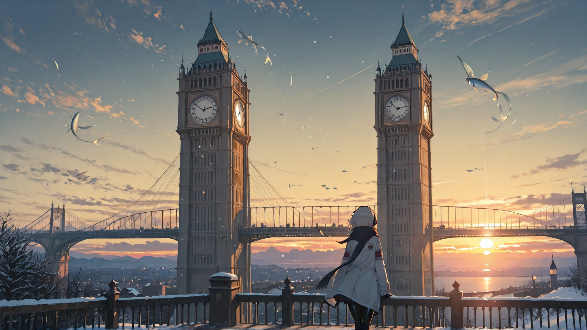 Yellow Sunset Sky England smartphone wallpaper free download, vertical 16:9 format, Yellow, Sunset, Sky, Winter