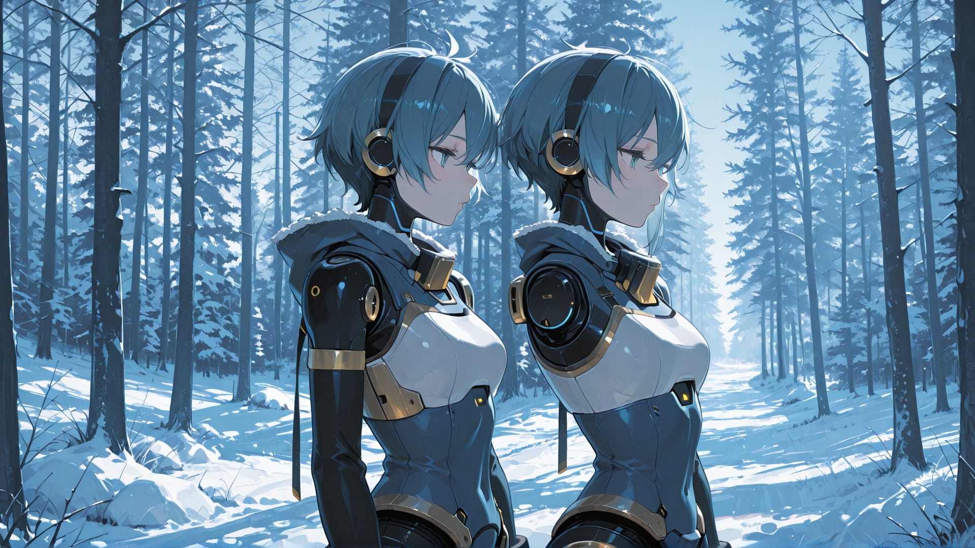 Blue Afternoon Nature Explorecore smartphone wallpaper free download, vertical 16:9 format, Blue, Afternoon, Nature, Winter