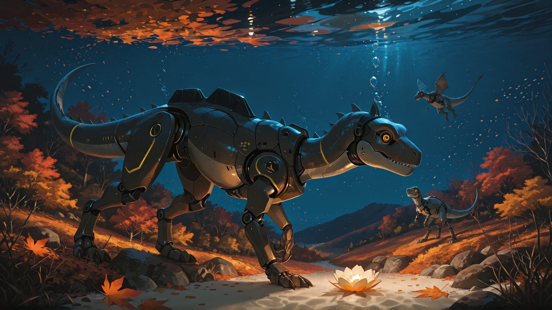 Brown Night Sea Explorecore smartphone wallpaper free download, vertical 16:9 format, Brown, Night, Sea, Autumn