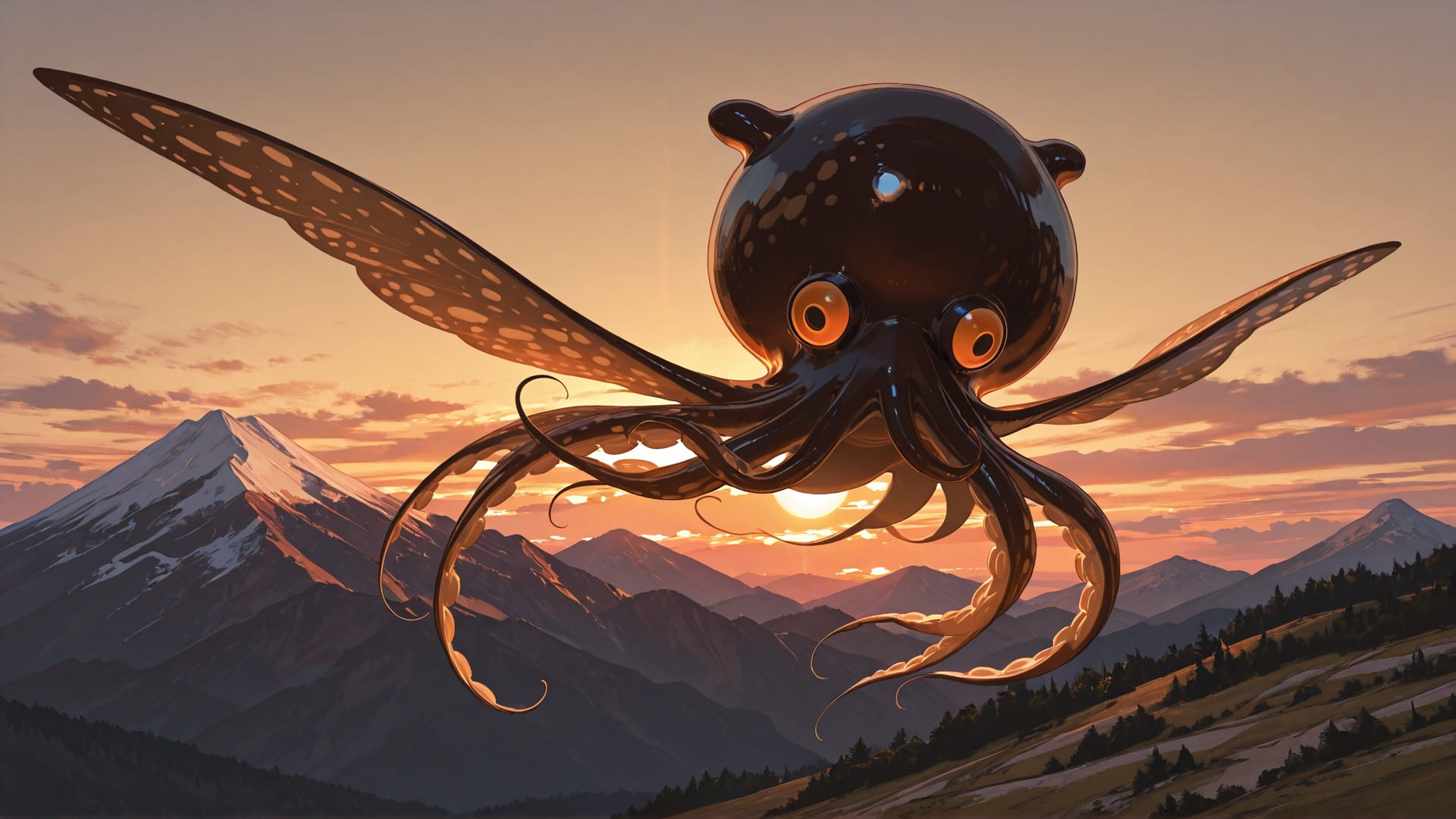 Brown Sunset Mountain Explorecore smartphone wallpaper free download, vertical 16:9 format, Brown, Sunset, Mountain, Summer