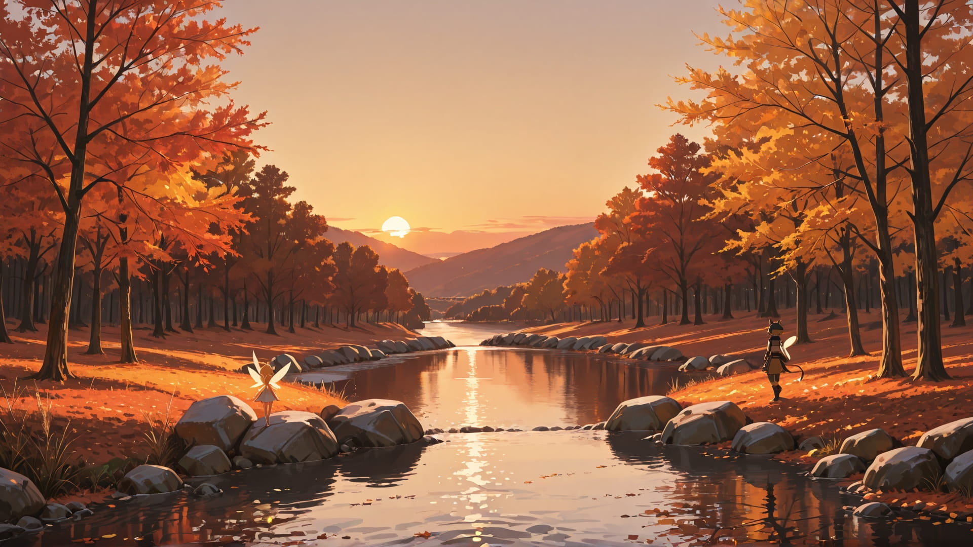 Brown Sunset Sea Explorecore smartphone wallpaper free download, vertical 16:9 format, Brown, Sunset, Sea, Autumn