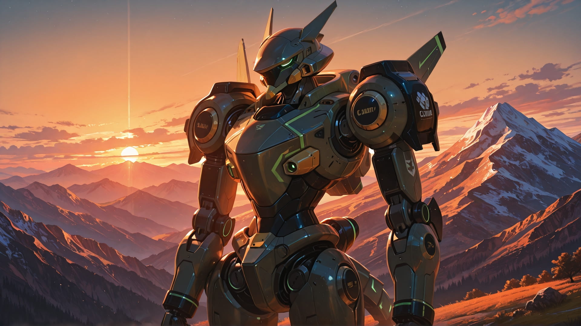 Orange Sunset Mountain Explorecore smartphone wallpaper free download, vertical 16:9 format, Orange, Sunset, Mountain, Spring