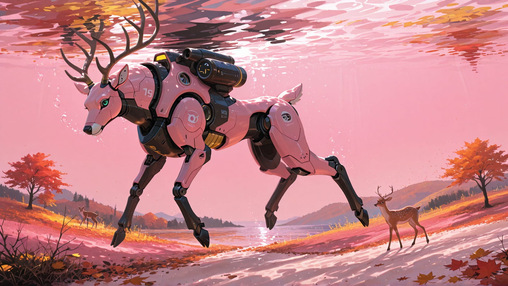 Pink Afternoon Sea Explorecore smartphone wallpaper free download, vertical 16:9 format, Pink, Afternoon, Sea, Autumn