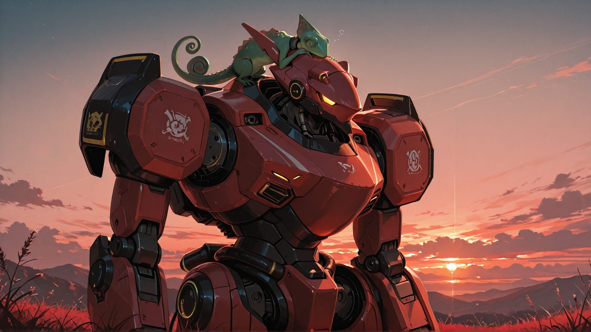 Red Sunset Sky Explorecore smartphone wallpaper free download, vertical 16:9 format, Red, Sunset, Sky, Summer