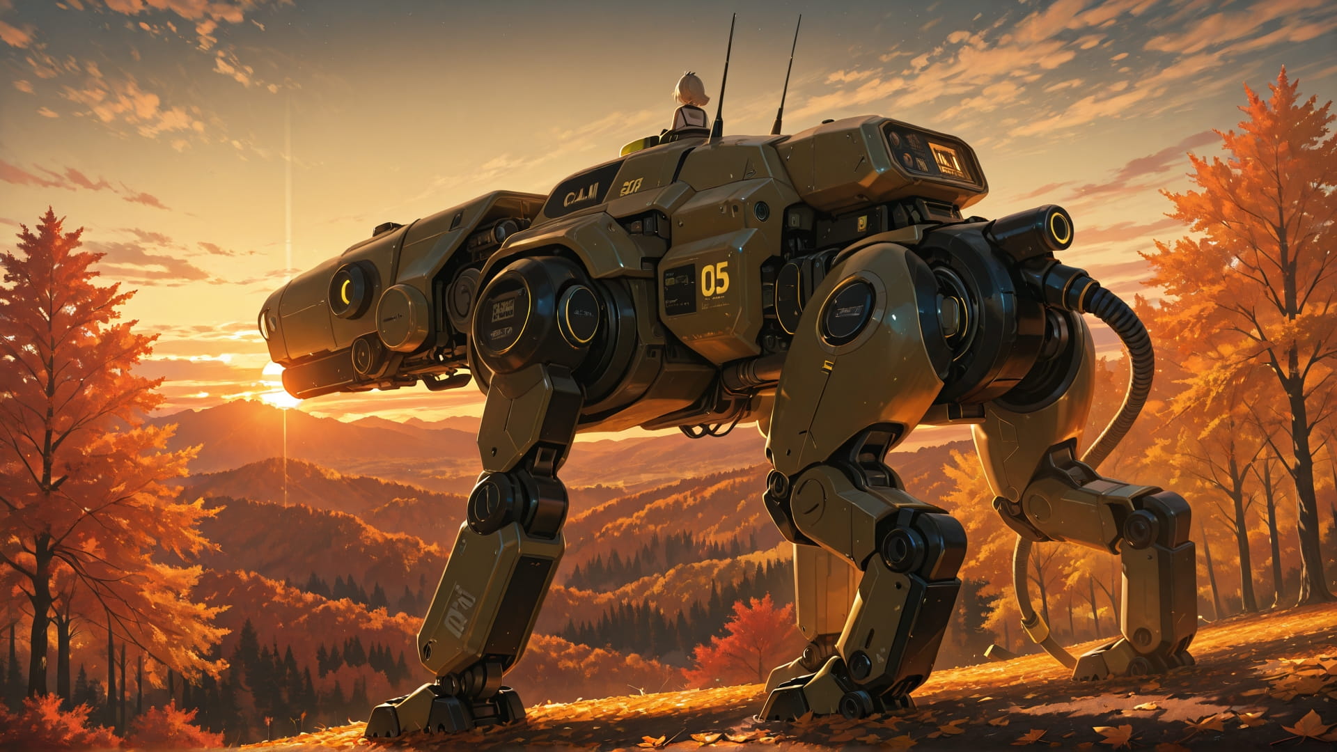 Yellow Sunset Nature Explorecore smartphone wallpaper free download, vertical 16:9 format, Yellow, Sunset, Nature, Autumn