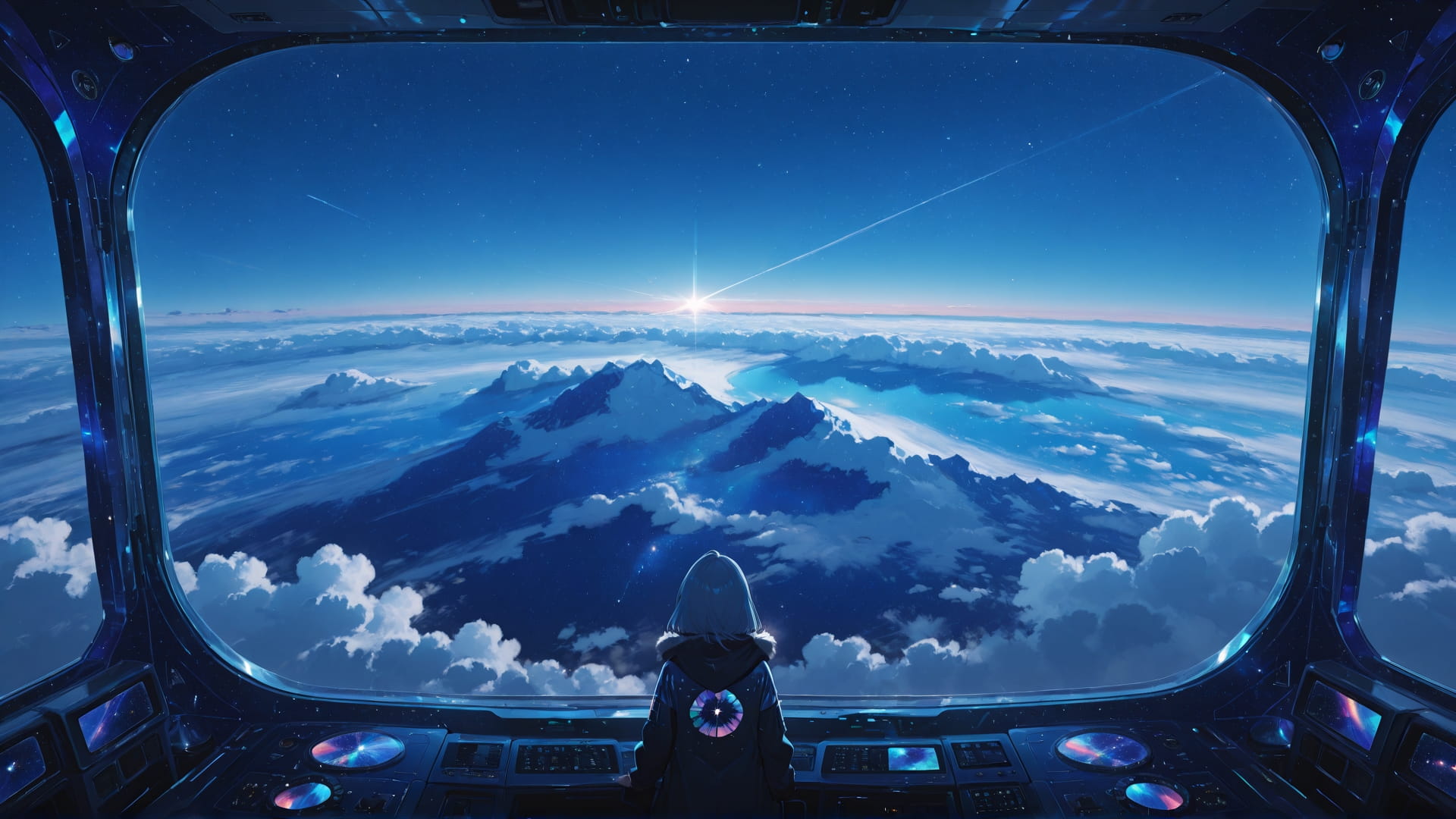 Blue Afternoon Sky ExtraCelestial smartphone wallpaper free download, vertical 16:9 format, Blue, Afternoon, Sky, Winter 001