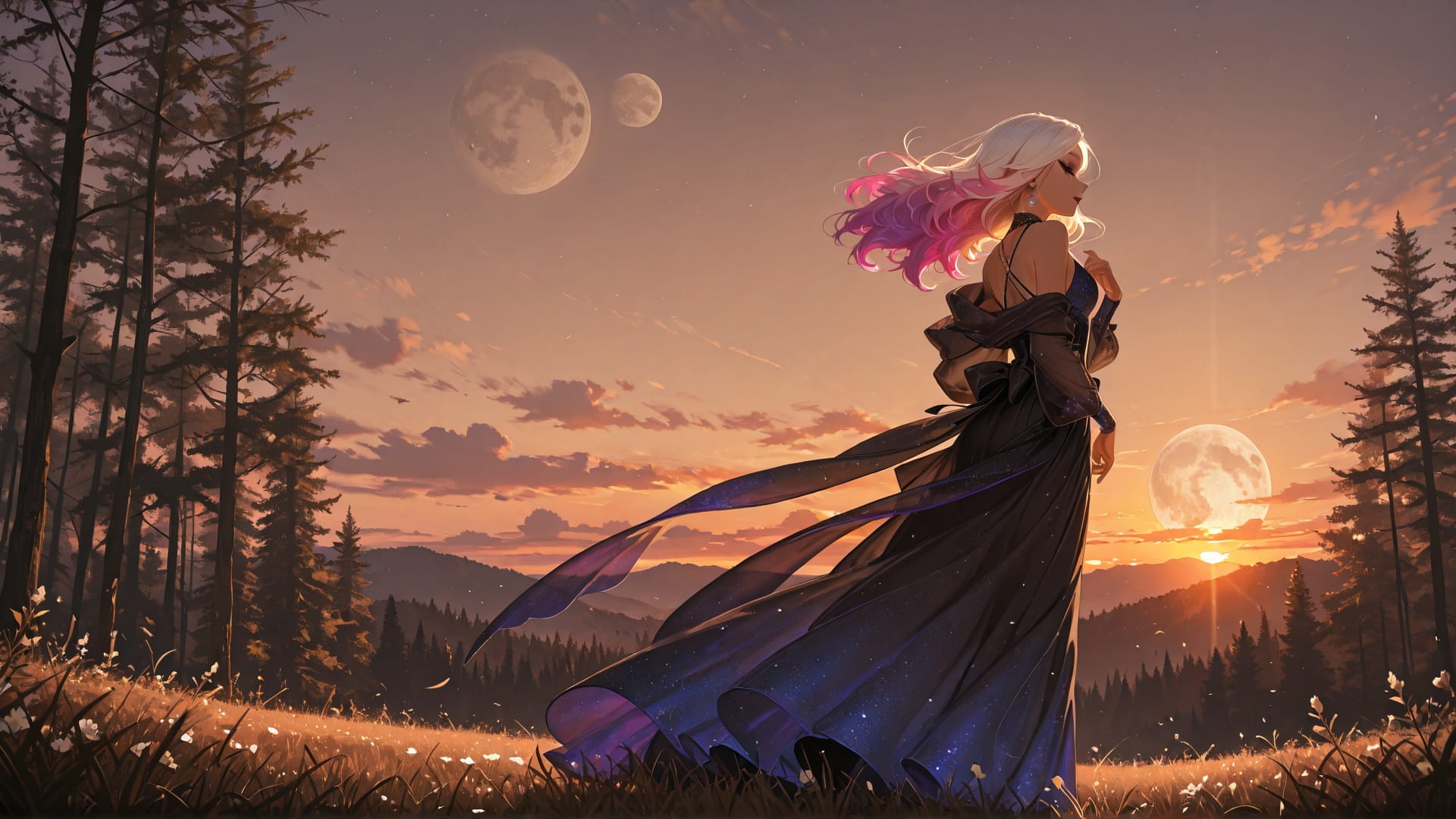 Brown Sunset Nature ExtraCelestial smartphone wallpaper free download, vertical 16:9 format, Brown, Sunset, Nature, Spring 001