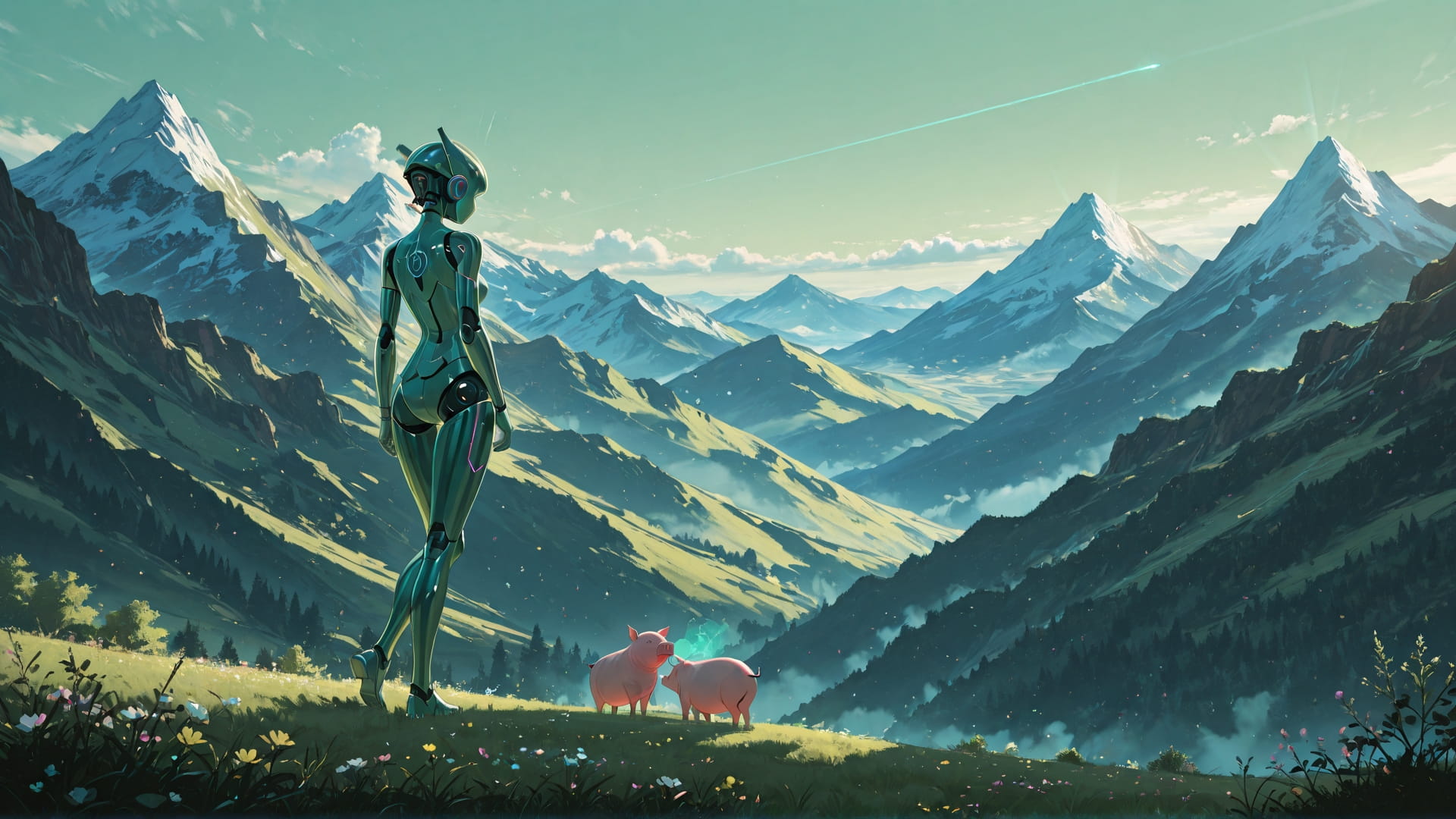 Green Afternoon Mountain ExtraCelestial smartphone wallpaper free download, vertical 16:9 format, Green, Afternoon, Mountain, Spring