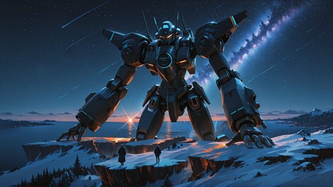 Orange Night Sea ExtraCelestial smartphone wallpaper free download, vertical 9:16 format, Orange, Night, Sea, Winter