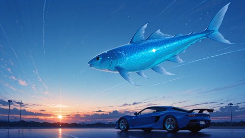 Blue Sunset Sky F1 smartphone wallpaper free download, vertical 9:16 format, Blue, Sunset, Sky, Summer