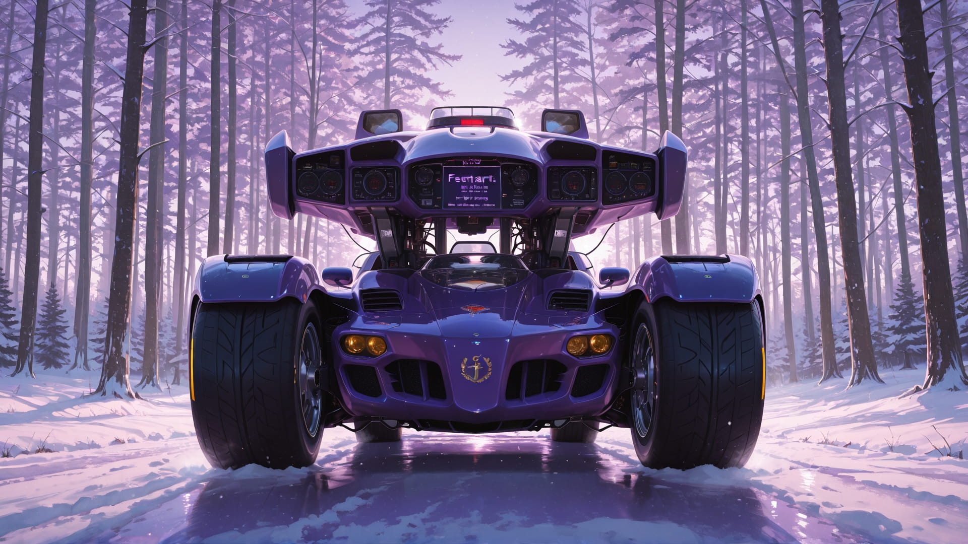 Purple Afternoon Nature F1 smartphone wallpaper free download, vertical 16:9 format, Purple, Afternoon, Nature, Winter