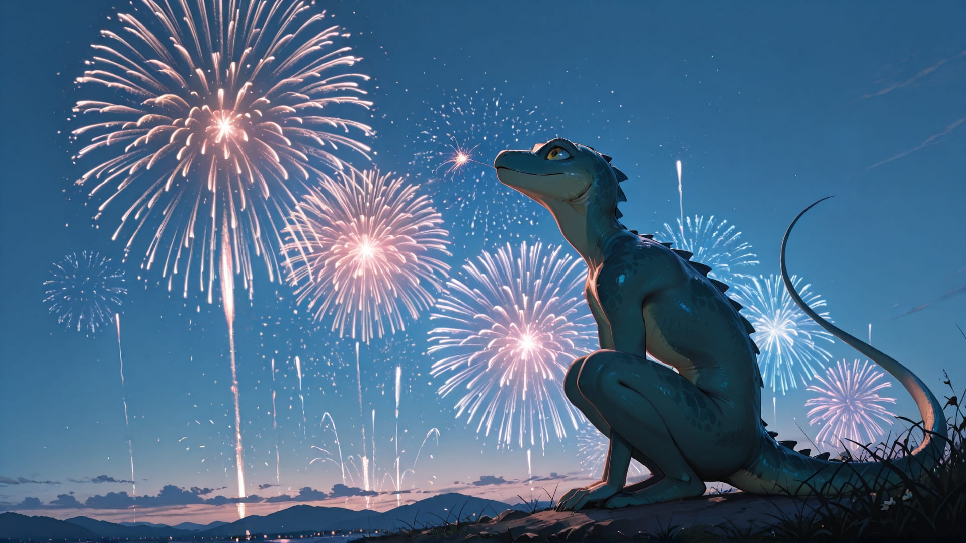 Blue Afternoon Sky Fireworks smartphone wallpaper free download, vertical 9:16 format, Blue, Afternoon, Sky, Spring