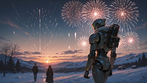 Brown Sunset Sky Fireworks smartphone wallpaper free download, vertical 9:16 format, Brown, Sunset, Sky, Winter