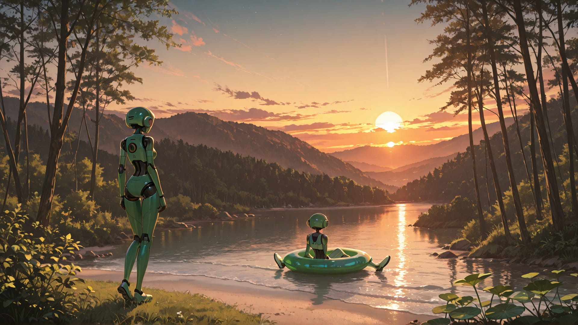 Brown Sunset Nature FloatingIslands smartphone wallpaper free download, vertical 16:9 format, Brown, Sunset, Nature, Summer