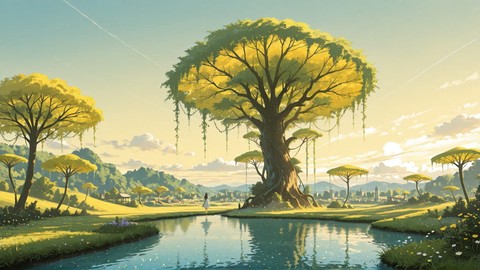 Yellow Afternoon Sky FloatingIslands smartphone wallpaper free download, vertical 9:16 format, Yellow, Afternoon, Sky, Spring