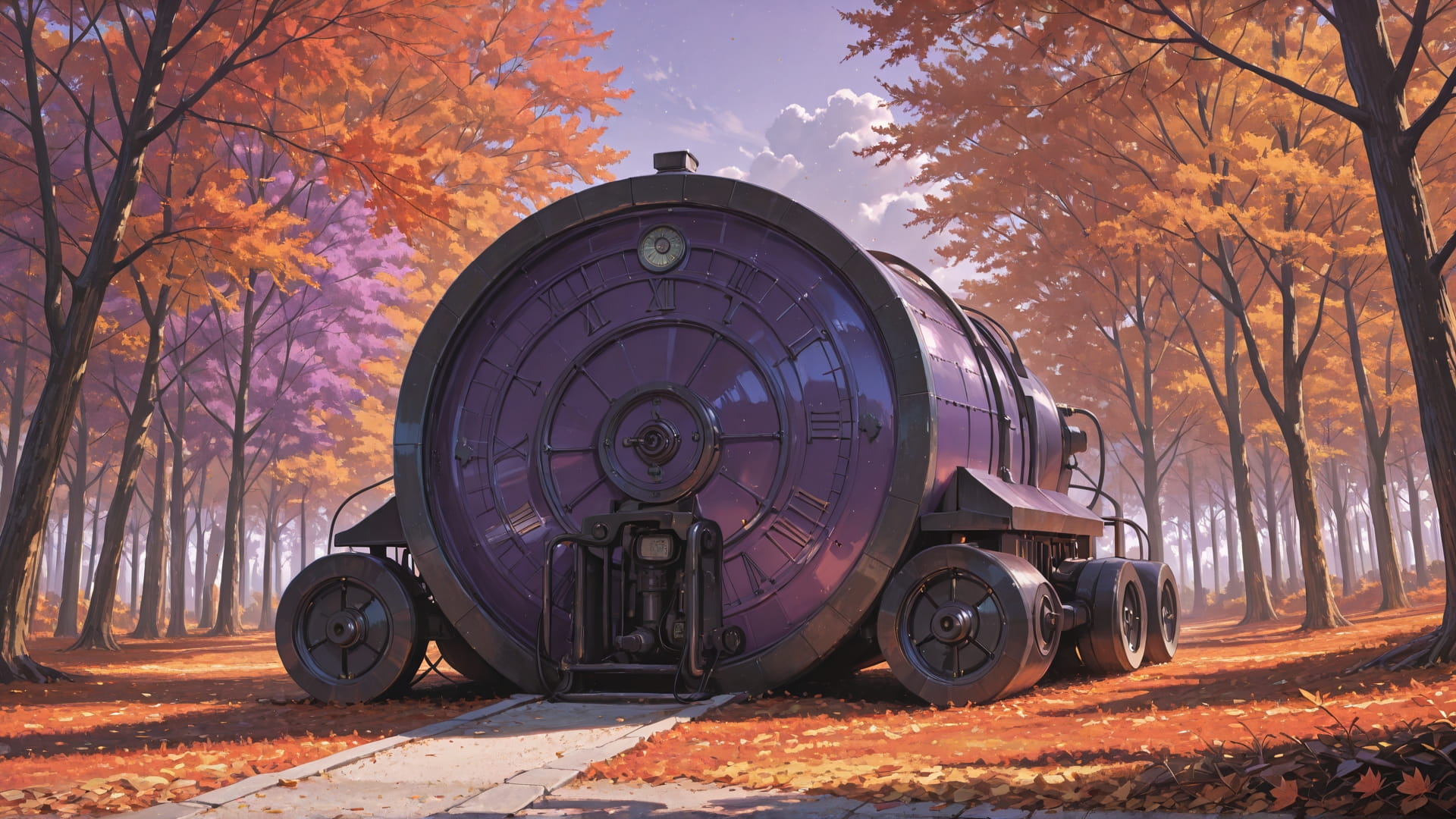 Purple Afternoon Nature France smartphone wallpaper free download, vertical 16:9 format, Purple, Afternoon, Nature, Autumn