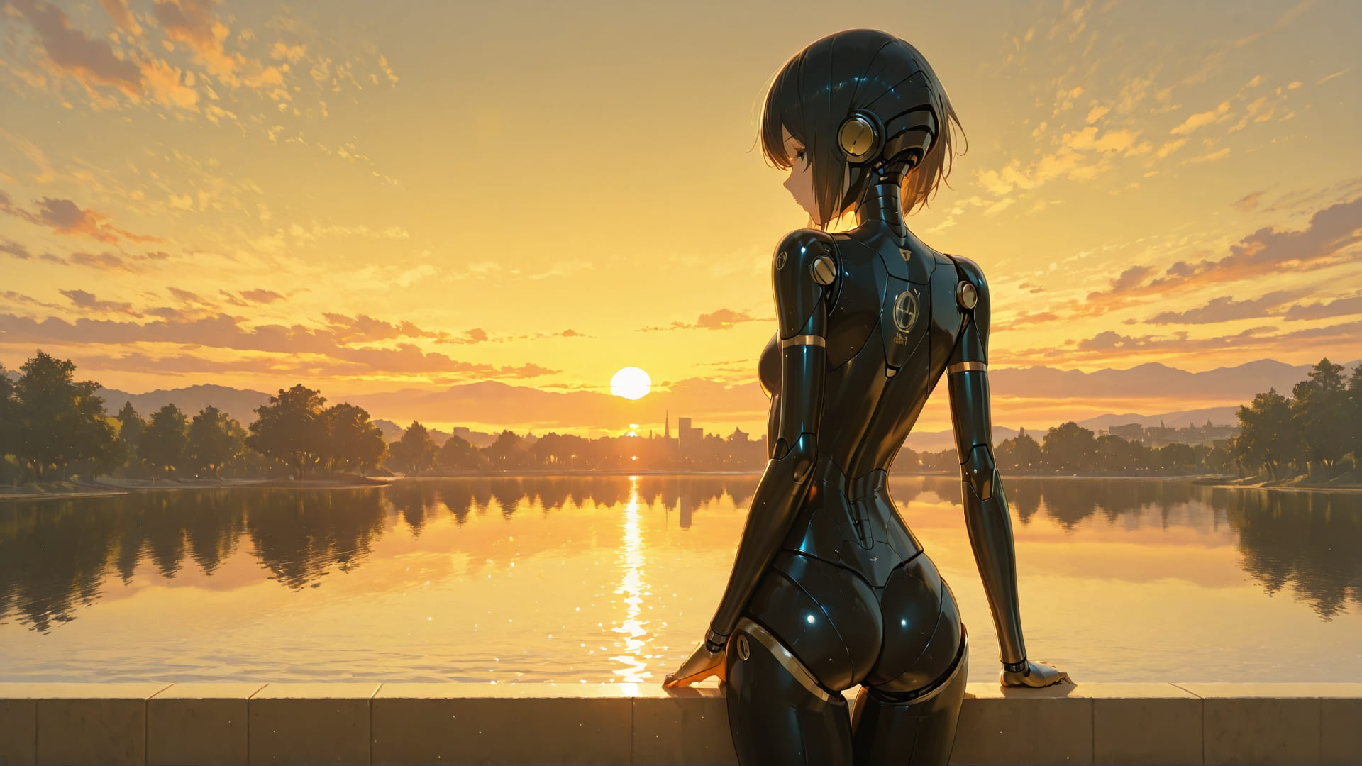 Yellow Sunset Sea France smartphone wallpaper free download, vertical 16:9 format, Yellow, Sunset, Sea, Spring