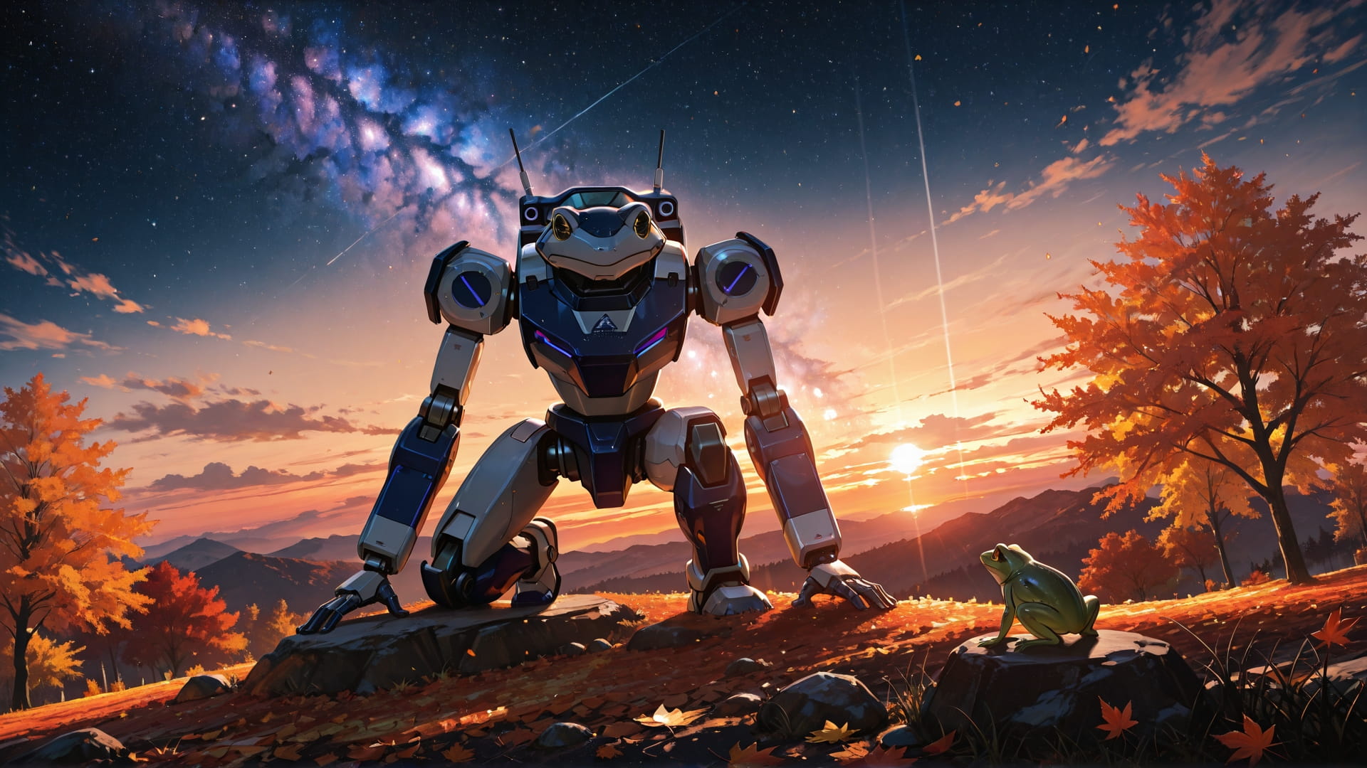 Orange Sunset Sky Galaxy smartphone wallpaper free download, vertical 16:9 format, Orange, Sunset, Sky, Autumn