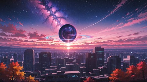 Pink Sunset City Galaxy smartphone wallpaper free download, vertical 9:16 format, Pink, Sunset, City, Autumn 001