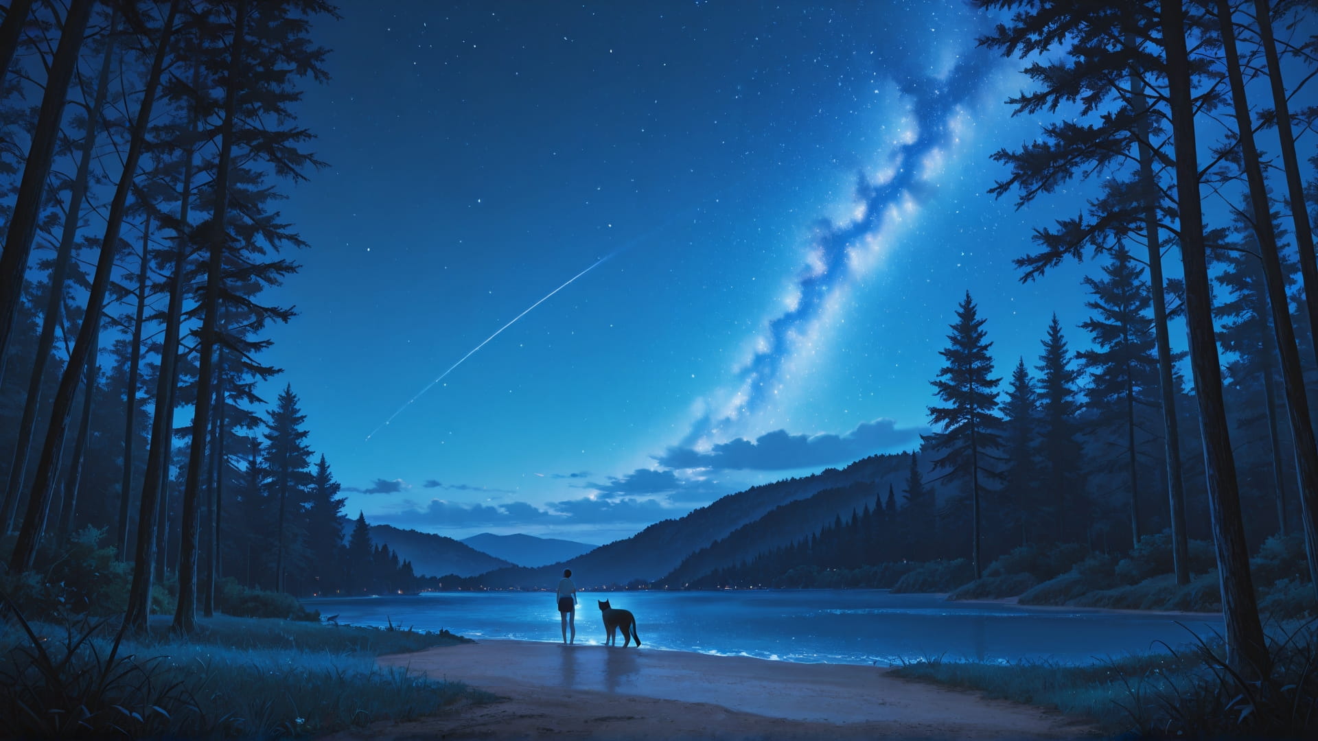 Blue Night Nature Germany smartphone wallpaper free download, vertical 16:9 format, Blue, Night, Nature, Summer