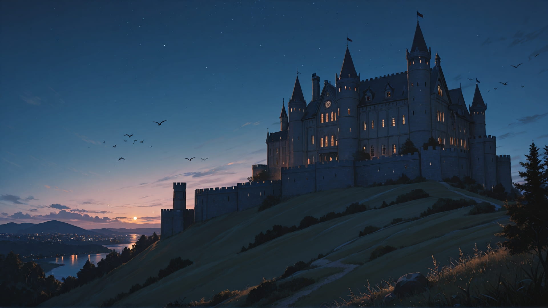 Brown Night Sky Germany smartphone wallpaper free download, vertical 16:9 format, Brown, Night, Sky, Summer