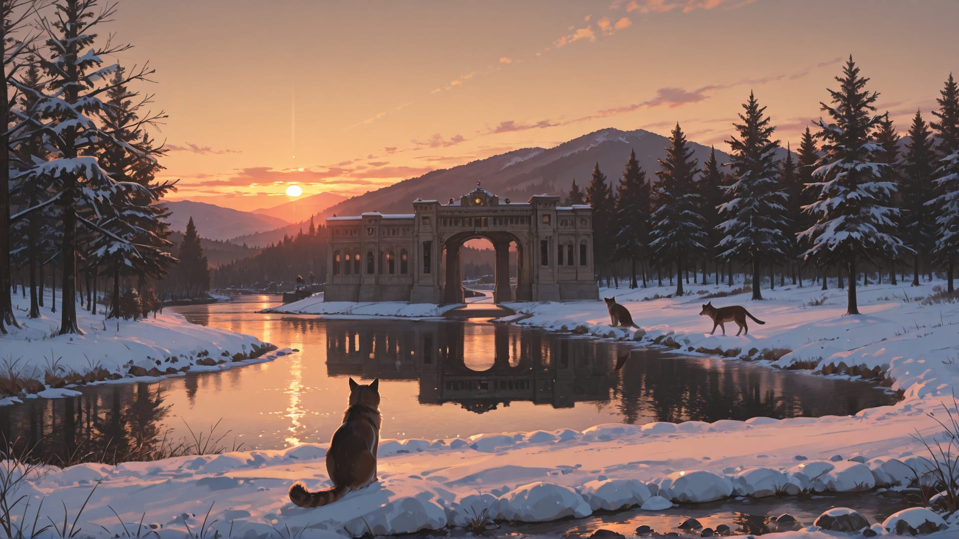 Brown Sunset Sea Germany smartphone wallpaper free download, vertical 16:9 format, Brown, Sunset, Sea, Winter