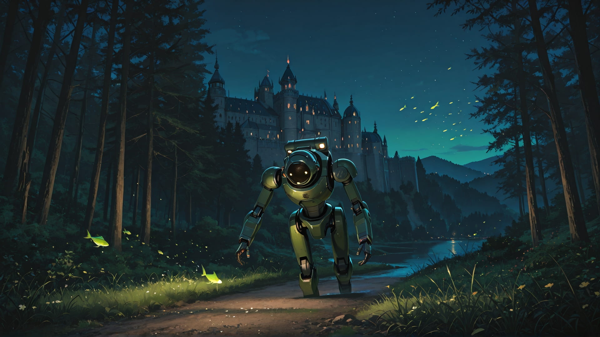 Green Night Nature Germany smartphone wallpaper free download, vertical 16:9 format, Green, Night, Nature, Spring