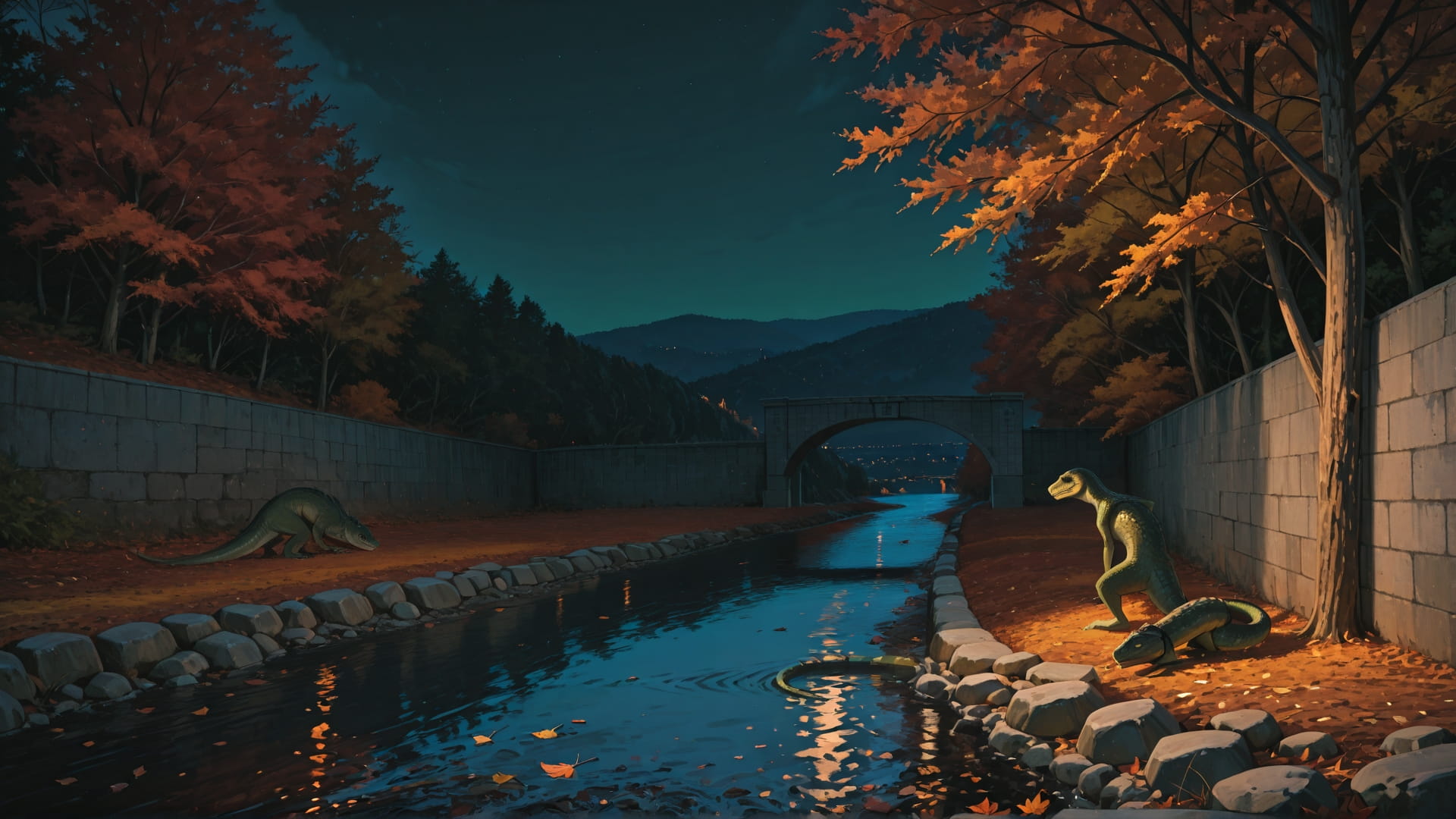 Green Night Sea Germany smartphone wallpaper free download, vertical 16:9 format, Green, Night, Sea, Autumn