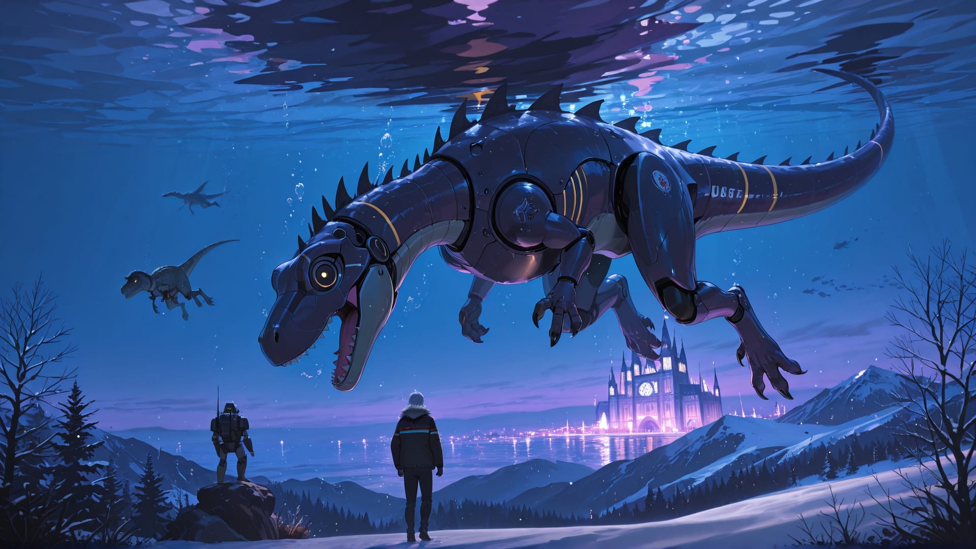 Purple Night Sea Germany smartphone wallpaper free download, vertical 16:9 format, Purple, Night, Sea, Winter