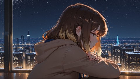 Brown Night City GimmeGummy smartphone wallpaper free download, vertical 9:16 format, Brown, Night, City, Winter