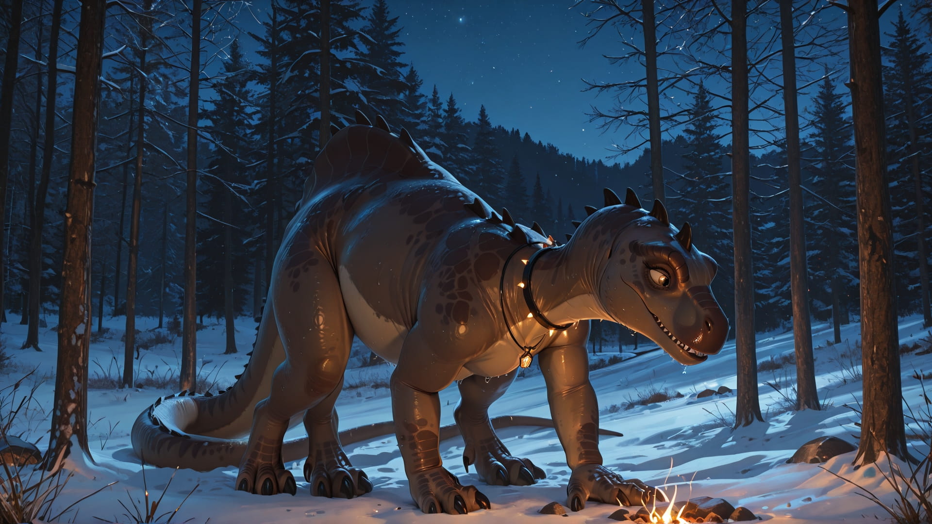 Brown Night Nature GimmeGummy smartphone wallpaper free download, vertical 16:9 format, Brown, Night, Nature, Winter