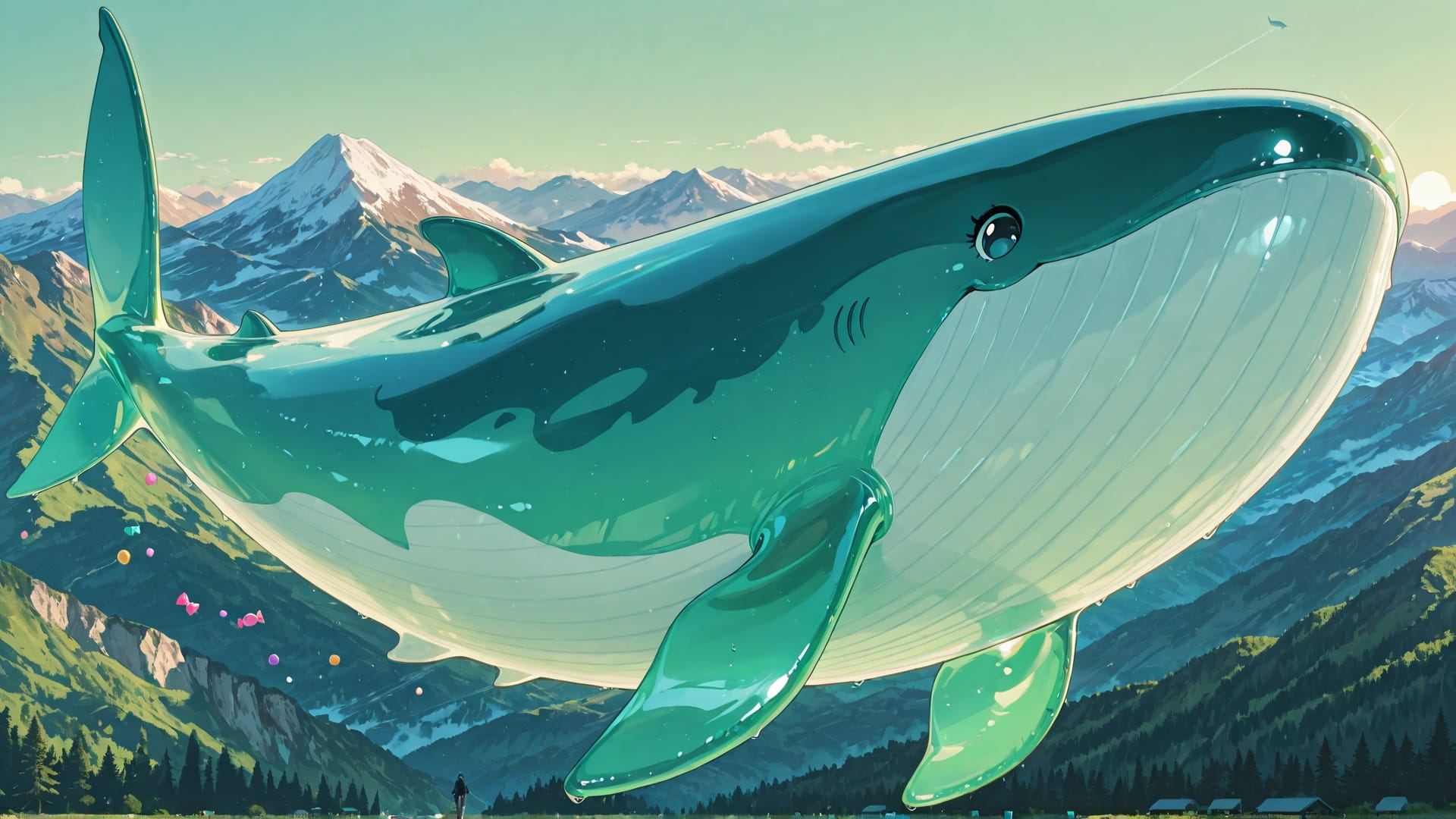 Green Afternoon Mountain GimmeGummy smartphone wallpaper free download, vertical 16:9 format, Green, Afternoon, Mountain, Summer