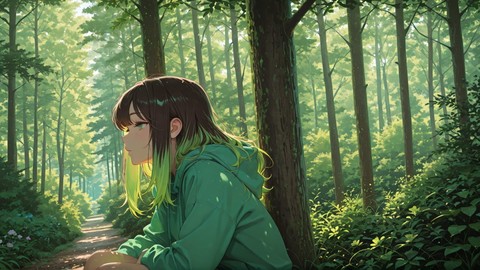 Green Afternoon Nature GimmeGummy smartphone wallpaper free download, vertical 9:16 format, Green, Afternoon, Nature, Spring 001