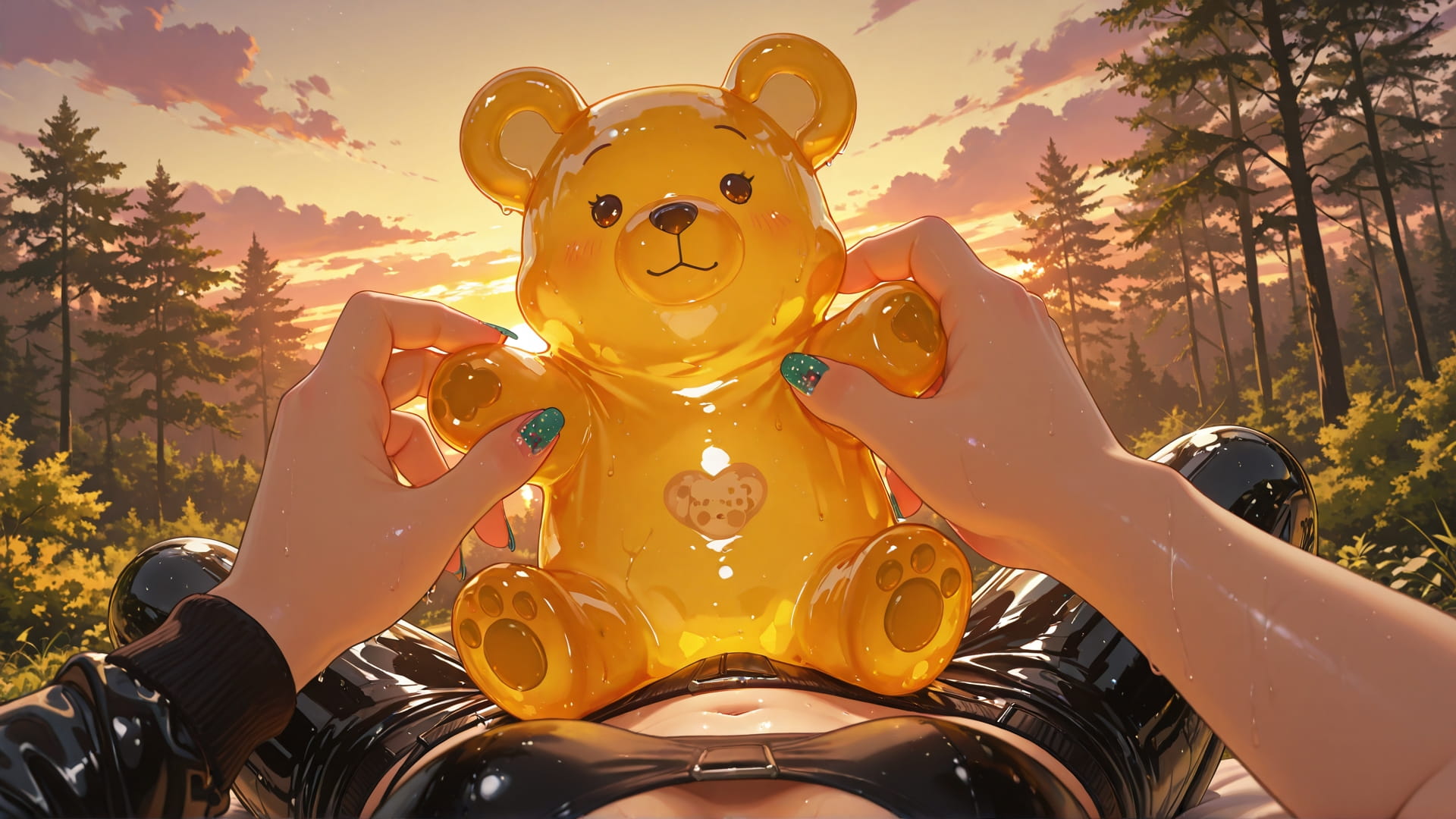 Yellow Sunset Nature GimmeGummy smartphone wallpaper free download, vertical 16:9 format, Yellow, Sunset, Nature, Summer