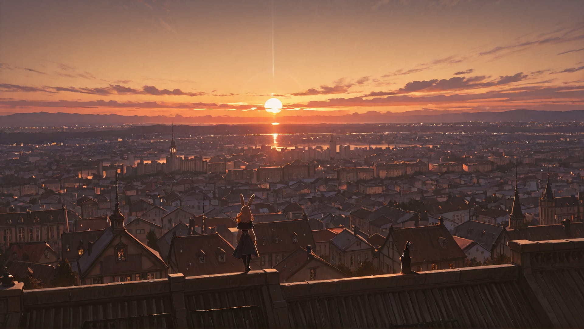 Brown Sunset City Glamoratti smartphone wallpaper free download, vertical 16:9 format, Brown, Sunset, City, Summer