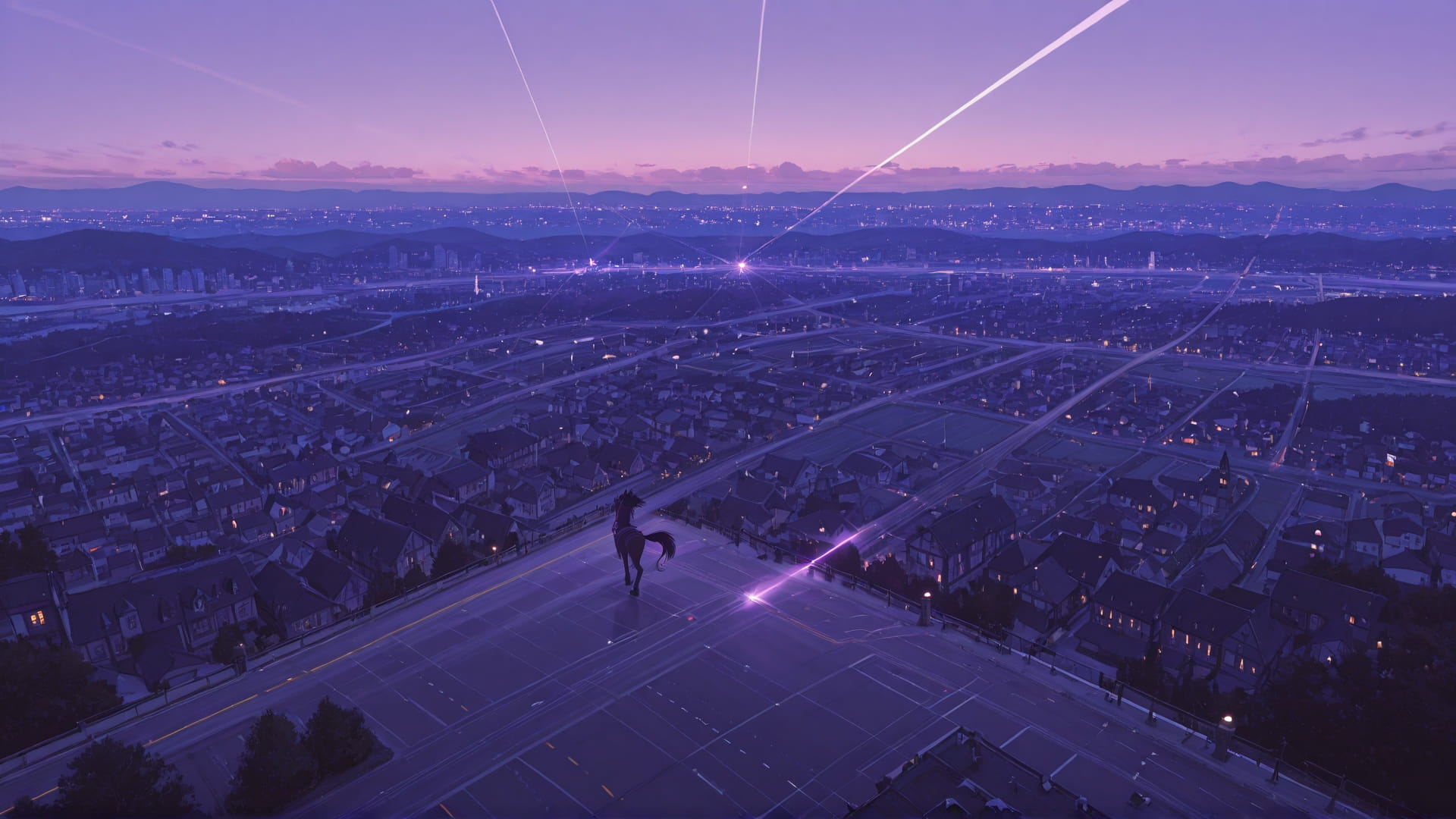 Purple Afternoon City Glamoratti smartphone wallpaper free download, vertical 16:9 format, Purple, Afternoon, City, Summer