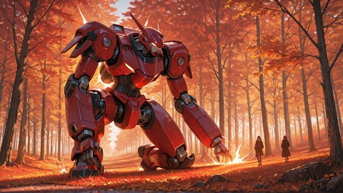 Red Afternoon Nature GlitchyGlam smartphone wallpaper free download, vertical 9:16 format, Red, Afternoon, Nature, Autumn