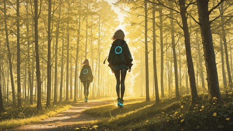 Yellow Afternoon Nature GlitchyGlam smartphone wallpaper free download, vertical 9:16 format, Yellow, Afternoon, Nature, Spring 001