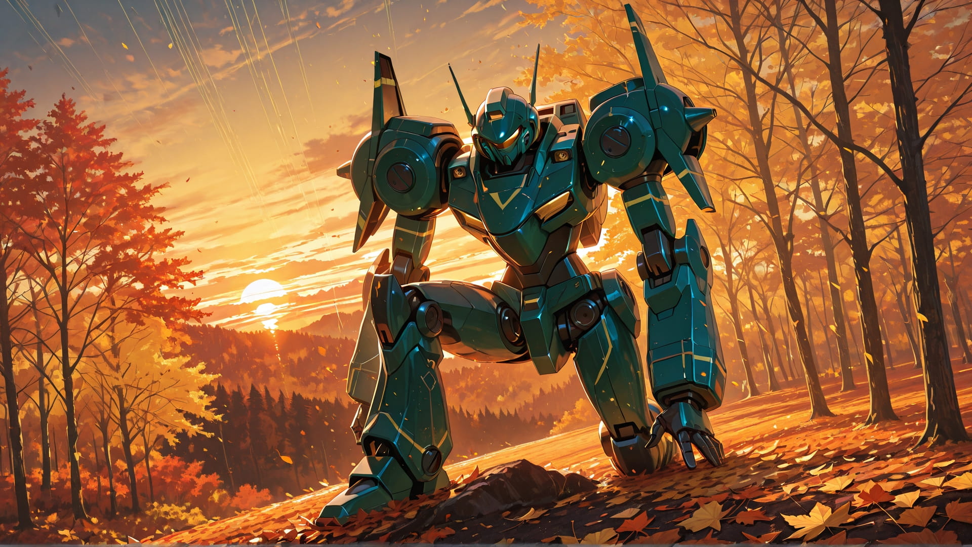 Yellow Sunset Nature GlitchyGlam smartphone wallpaper free download, vertical 16:9 format, Yellow, Sunset, Nature, Autumn